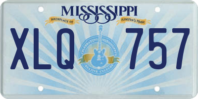 MS license plate XLQ757