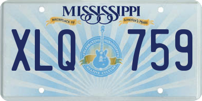 MS license plate XLQ759