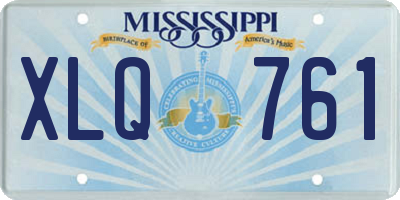 MS license plate XLQ761