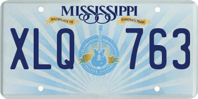 MS license plate XLQ763