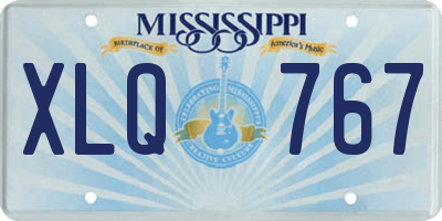 MS license plate XLQ767
