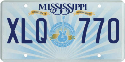 MS license plate XLQ770