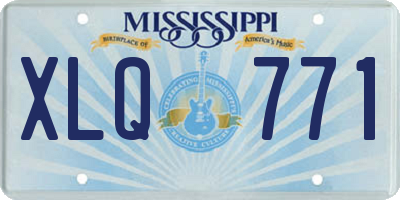 MS license plate XLQ771
