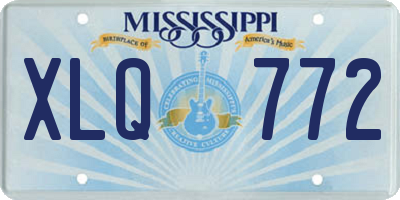 MS license plate XLQ772