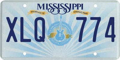 MS license plate XLQ774