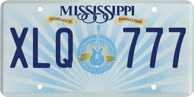 MS license plate XLQ777