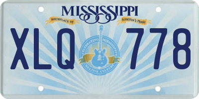MS license plate XLQ778