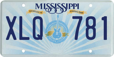 MS license plate XLQ781