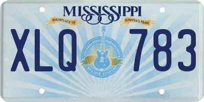 MS license plate XLQ783