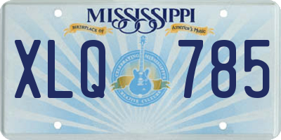 MS license plate XLQ785