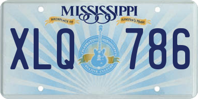 MS license plate XLQ786