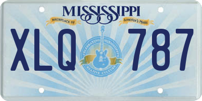 MS license plate XLQ787