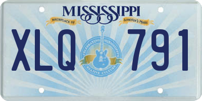 MS license plate XLQ791