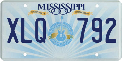 MS license plate XLQ792