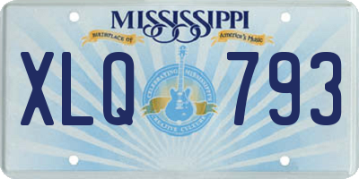 MS license plate XLQ793