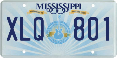 MS license plate XLQ801