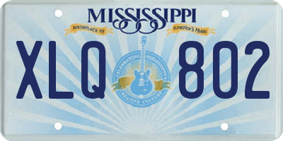 MS license plate XLQ802