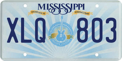 MS license plate XLQ803