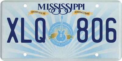MS license plate XLQ806