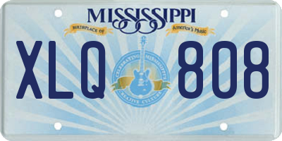 MS license plate XLQ808