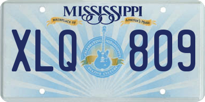 MS license plate XLQ809