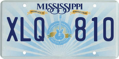 MS license plate XLQ810
