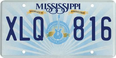 MS license plate XLQ816