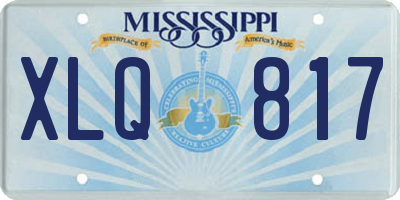 MS license plate XLQ817