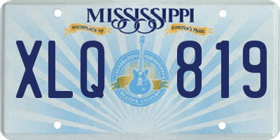 MS license plate XLQ819
