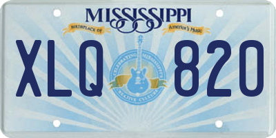 MS license plate XLQ820