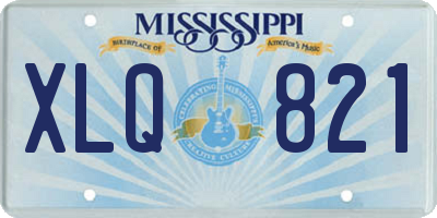 MS license plate XLQ821