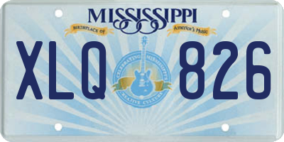 MS license plate XLQ826