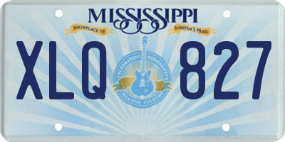 MS license plate XLQ827