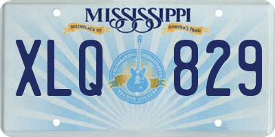 MS license plate XLQ829