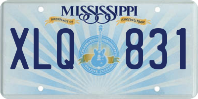 MS license plate XLQ831