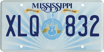 MS license plate XLQ832