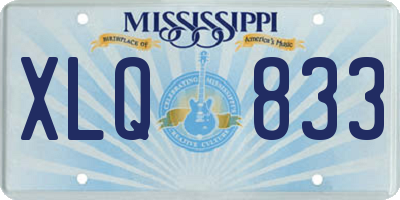 MS license plate XLQ833