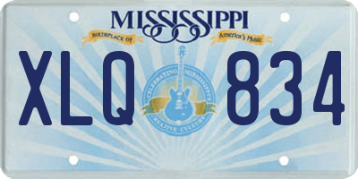 MS license plate XLQ834