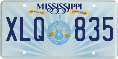 MS license plate XLQ835