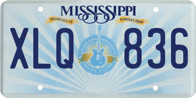 MS license plate XLQ836