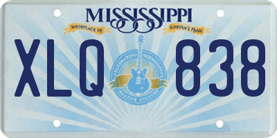 MS license plate XLQ838