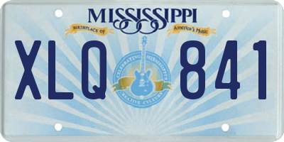 MS license plate XLQ841