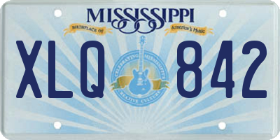 MS license plate XLQ842