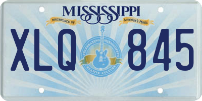MS license plate XLQ845