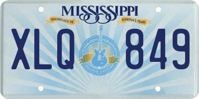 MS license plate XLQ849