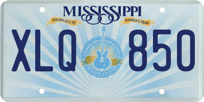 MS license plate XLQ850