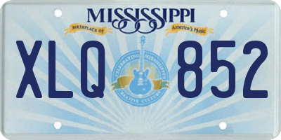 MS license plate XLQ852