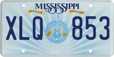 MS license plate XLQ853