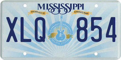 MS license plate XLQ854
