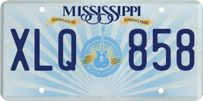 MS license plate XLQ858